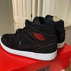 COPY - Red/Black/White Air Jordan 1 Mid Fearless. Size 9 men